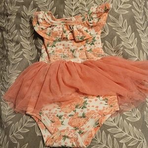 Pink Floral Baby Bodysuits